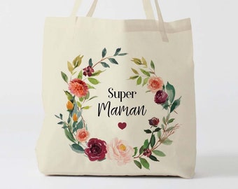 X1143Y customizable mom tote bag, custom tote bag, tote bag, changing bag, Mother's Day bag, shopping bag, cotton bag