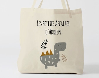 X905Y Tote bag Personnalisé enfant, tote bag école, sac de toile cabas, sac à doudou , sac pour habits enfant, tote bag crèche, sac crèche