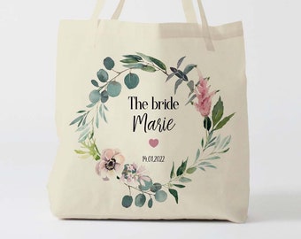 X1332Y tote bag evjf témoin et mariée mariage, cadeau témoin de mariage evjf, cadeau personnalisable, tote bag personnalisable, cadeau mamie