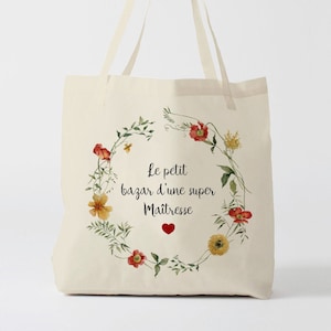 X1404Y Tote bag Super maîtresse, sac de toile cabas, sac en coton, sac super maîtresse, sac à offrir maîtresse, sac toile, cadeau maîtresse