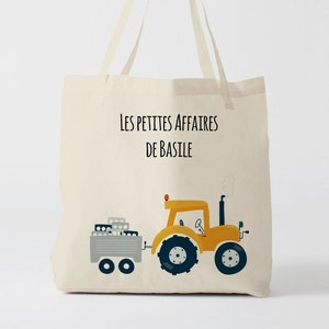 X1406Y Tote bag Personnalisé enfant, tote bag école, sac de toile cabas, sac à doudou , sac pour habits enfant, tote bag crèche, sac crèche