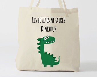 X921Y Tote bag Personnalisé enfant, tote bag école, sac de toile cabas, sac à doudou , sac pour habits enfant, tote bag crèche, sac crèche