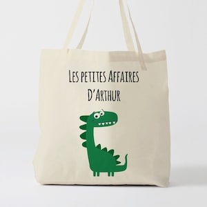 X921Y Tote bag Personnalisé enfant, tote bag école, sac de toile cabas, sac à doudou , sac pour habits enfant, tote bag crèche, sac crèche
