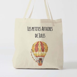 X1077Y Tote bag Personnalisé enfant, tote bag école, sac de toile cabas, sac à doudou , sac pour habits enfant, tote bag crèche, sac crèche
