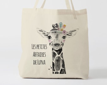 X615Y Tote bag personnalisable enfant, sac en toile, sac pour pâques, sac à langer, sac de courses, sac d'école, sac de plage, shopping bag