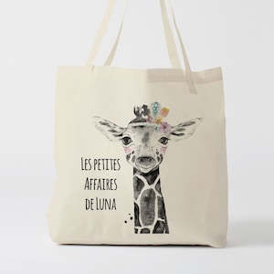 X615Y Tote bag personnalisable enfant, sac en toile, sac pour pâques, sac à langer, sac de courses, sac d'école, sac de plage, shopping bag