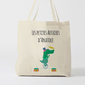 X918Y Tote bag Personnalisé enfant, tote bag école, sac de toile cabas, sac à doudou , sac pour habits enfant, tote bag crèche, sac crèche