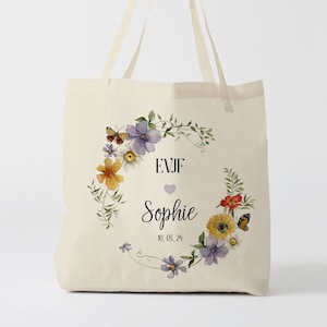 X1394Y Evjf tote bag, wedding tote bag, wedding bag, wedding gift, bridesmaid tote bag, bride-to-be tote bag, evjf bag