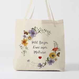 X1423Y Tote bag Super maîtresse, sac de toile cabas, sac en coton, sac super maîtresse, sac à offrir maîtresse, sac toile, cadeau maîtresse