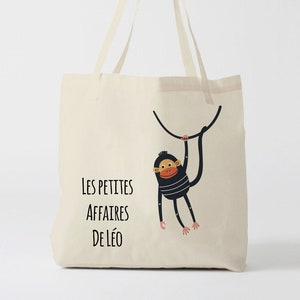X685Y Tote bag Personnalisé enfant, tote bag école, sac de toile cabas, sac à doudou , sac pour habits enfant, tote bag crèche, sac crèche