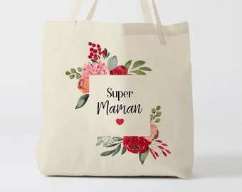 X1151Y customizable mom tote bag, custom tote bag, tote bag, changing bag, Mother's Day bag, shopping bag, cotton bag