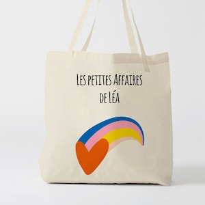 X894Y Tote bag Personnalisé enfant, tote bag école, sac de toile cabas, sac à doudou , sac pour habits enfant, tote bag crèche, sac crèche