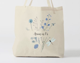 X875Y tote bag atsem,  tote bag coton nounou, sac fourre-tout, sac à langer, tote bag coton, sac été, tote bag summer, sac en coton