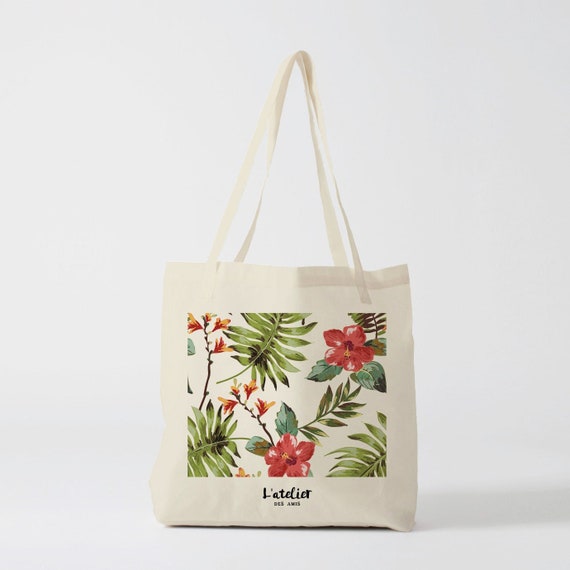 Floral beach bag clearance