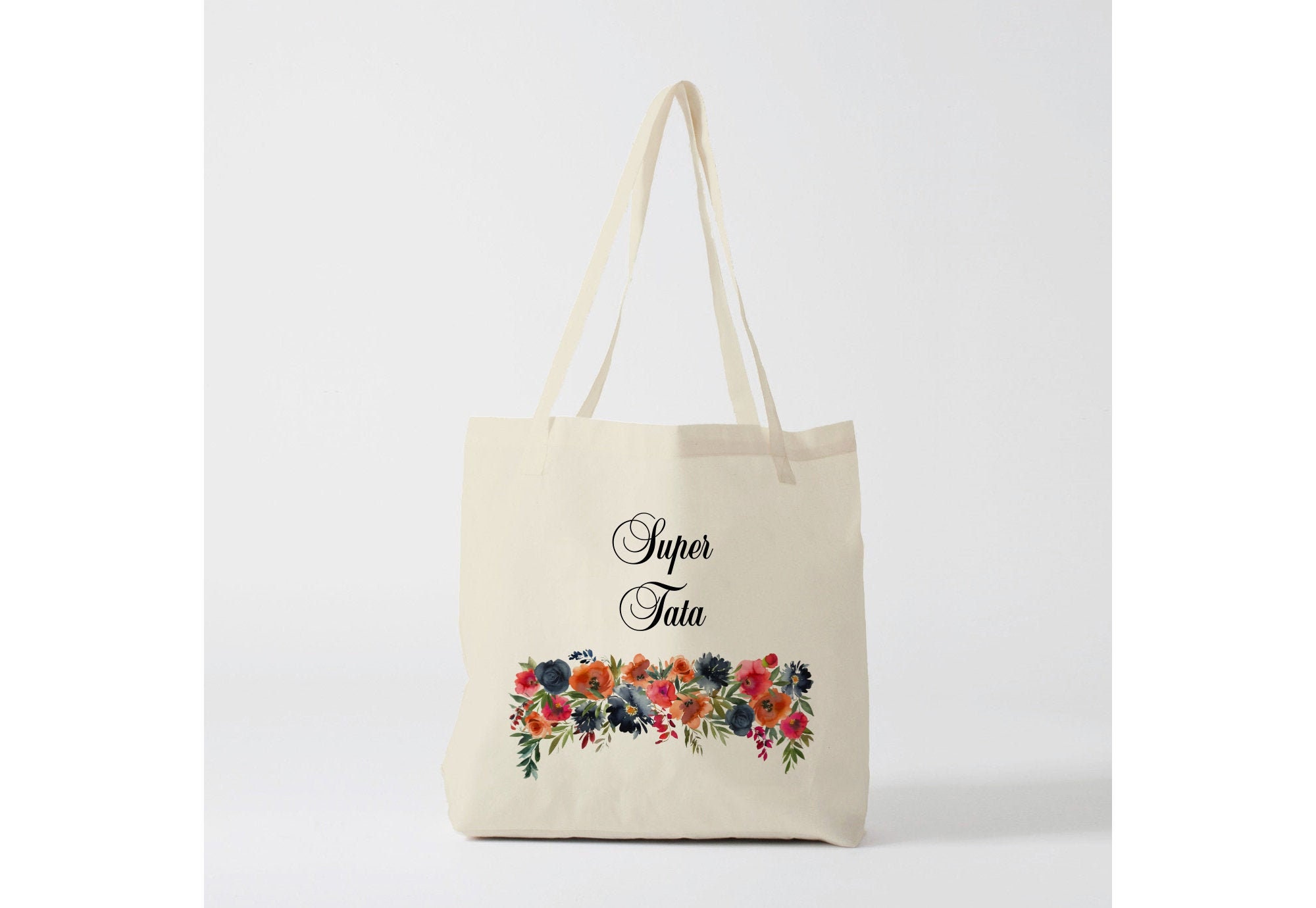 X818Y Tote bag Personalized tata, canvas bag cabas, bridesmaid bag, wedding  bride,Tote Bag,tote-all, tote bag evjf