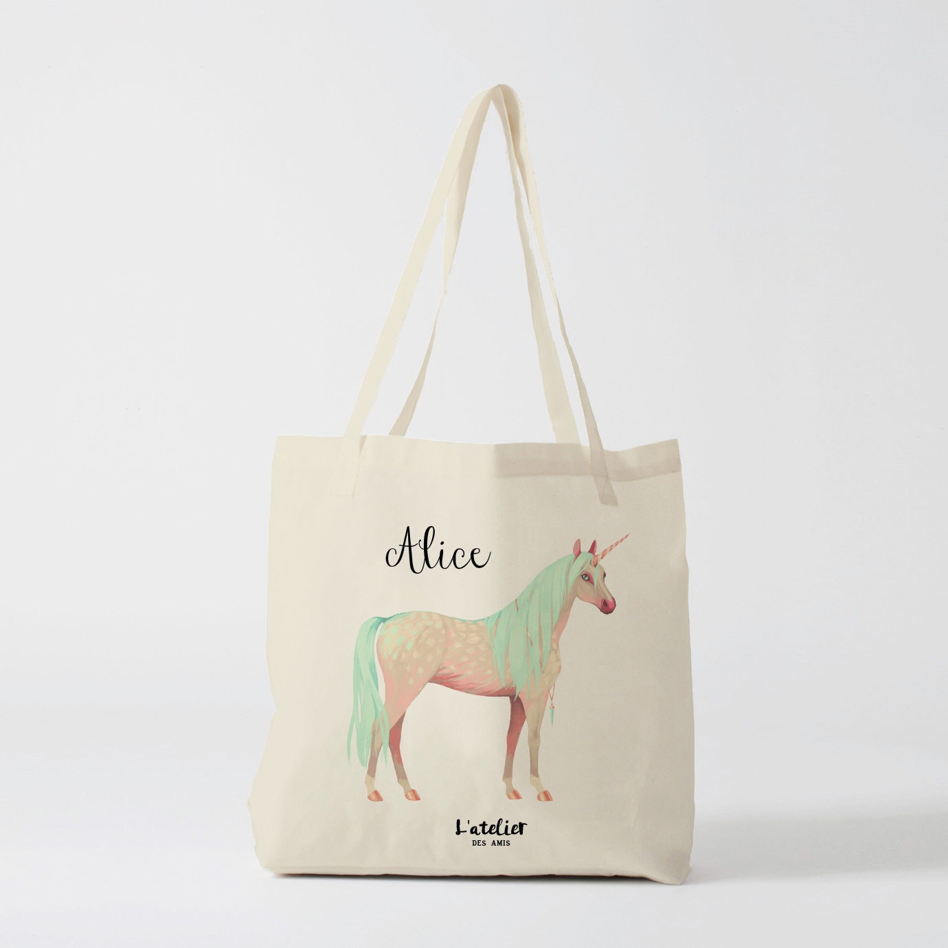 X515Y Customizable Unicorn Tote Bag Custom Tote Bag Tote Bag