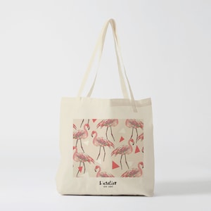 X36Y Tote bag Flamingo, bread bag, shopping bag, shopping bag, course bag, cotton bag, tote bags, beach bag, bag and luggage
