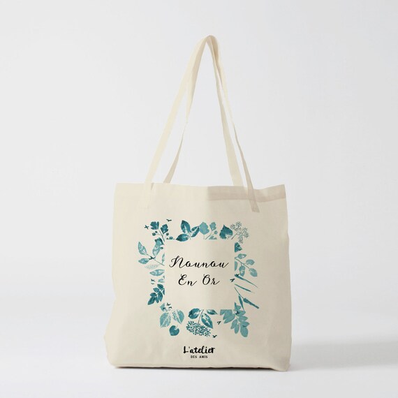 W155Y Tote bag Personnalisable, sac de toile cabas, sac demoiselle