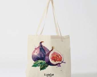 X96Y Tote bag fig, tote bag fruit, handbag, tote bag, changing bag, computer bag, bag for the market, bag for shopping