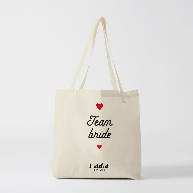 X136Y Tote bag team bride, tote bag wedding, cotton bag, shopping bag, gift for friend, gift for wedding, handbag, changing bag image 1