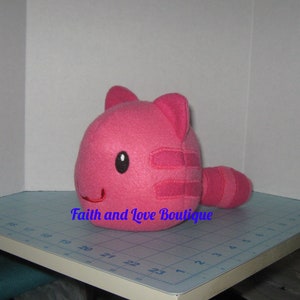 Slime Rancher Inspired Custom Pink Tabby Plush/ Pink Tabby Largo Plush/Video Game Plush