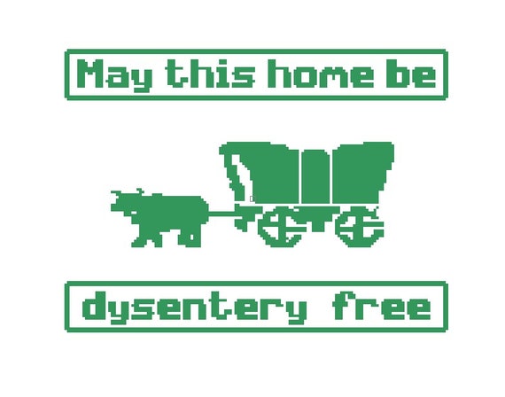 Oregon Trail Dysentery Pdf Cross Stitch Pattern Etsy