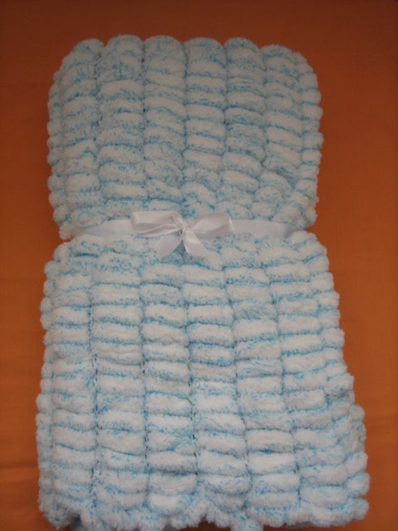 Couverture Tricotée avec Laine Pompons Pour Poussette Landau Nouveau Cadeau Bébé Naissance et Baptèm