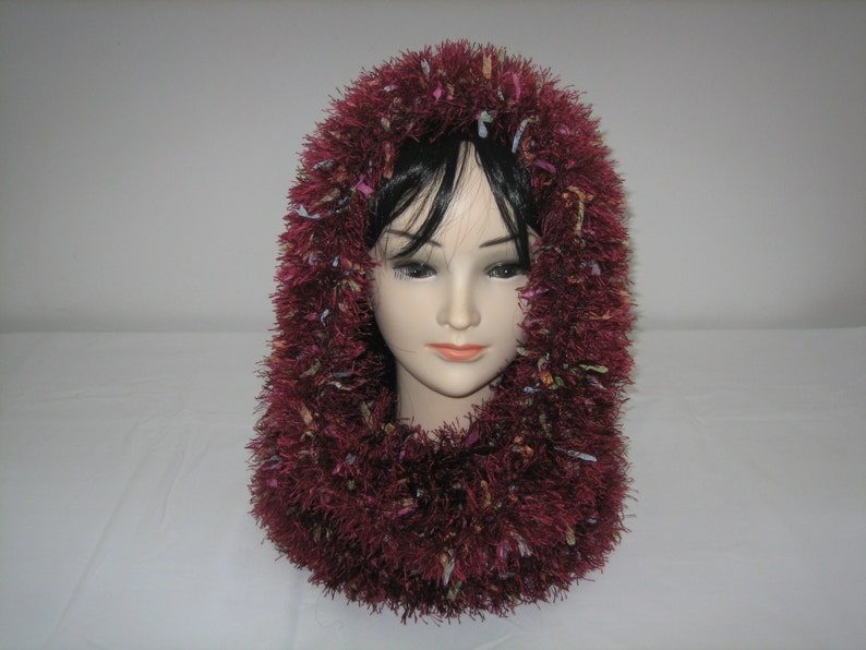 Fancy wool hooded Snood