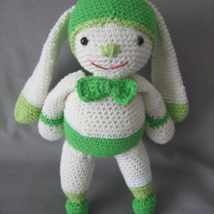 Amigurumi rabbit big ears 100% cotton yarn