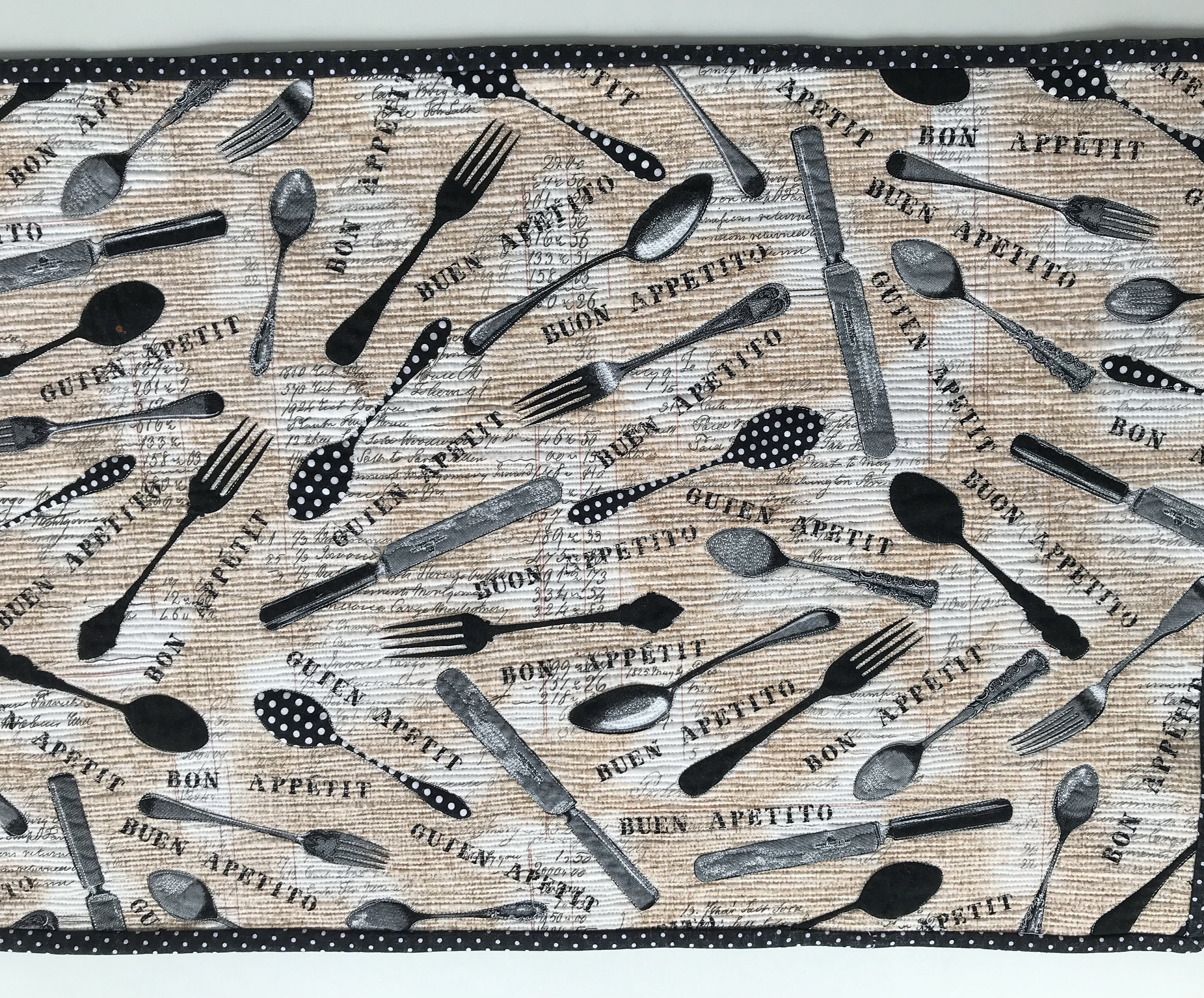 Quilt Table Runner With Cutlery Motifs - Etsy