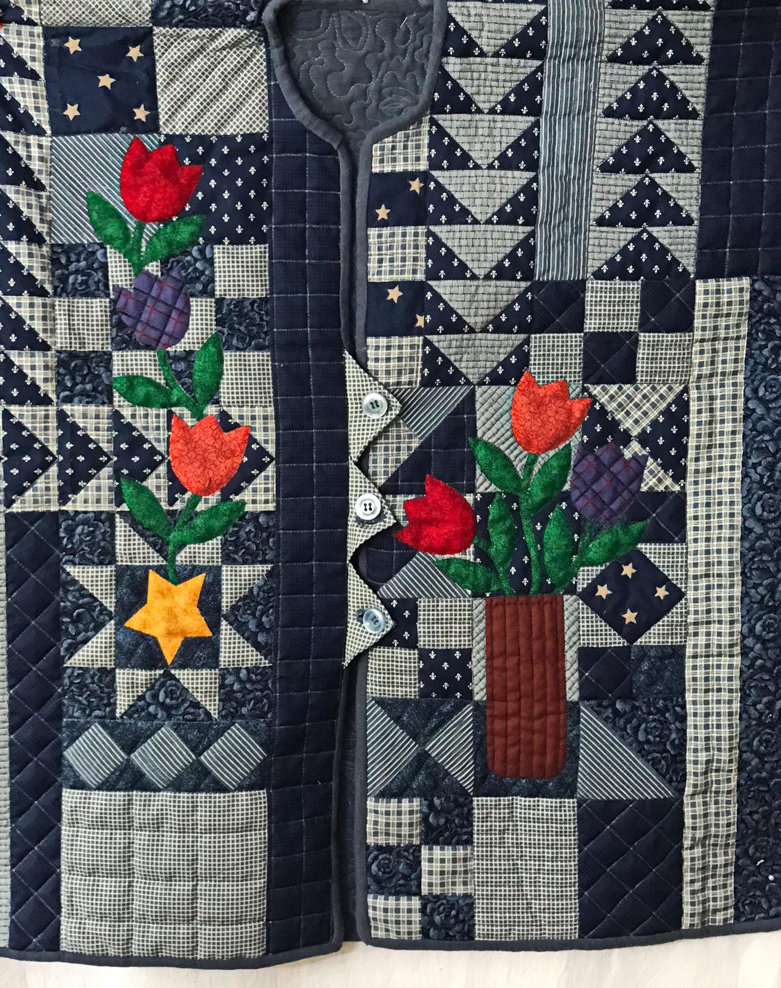 COAT WITH VEST DETAIL PATCHWORK ALCHEMY