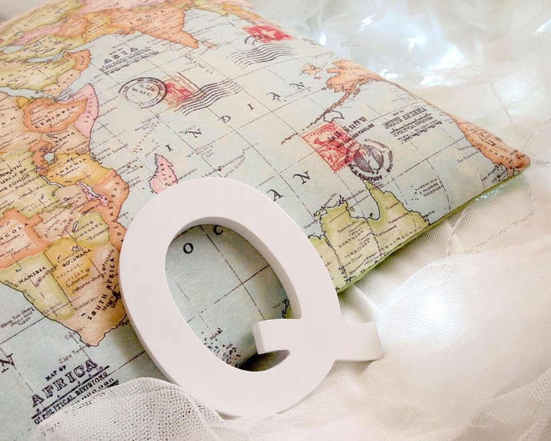 WORLD MAP pillow Travel gift for him, Throw Map Pillow for colorful decor, whole world map gift for boyfriend, geography lovers gift image 4