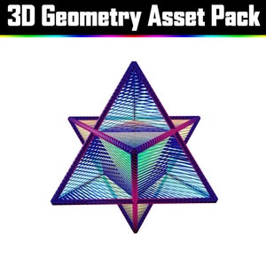 3D Geometry Asset Pack - Psychedelic Art Graphic Assets