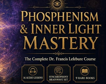 Phosphenism & Inner Light Course | Dr Lefebure Complete Audio Lessons + Synchrophony Brainwave Set + 9 Rare Occult Books | Digital Download