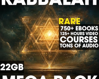 Kabbalah (Qabala) Archiv 22GB | 750+ eBooks & Manuskripte, Texte + 125h Video-Courses + Audio Meditations | Seltene Okkulte Esoterische Bibliothek