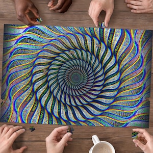 Phonetic Vortex Premium Woodcut Jigsaw Puzzle 500 / 1000 Pieces
