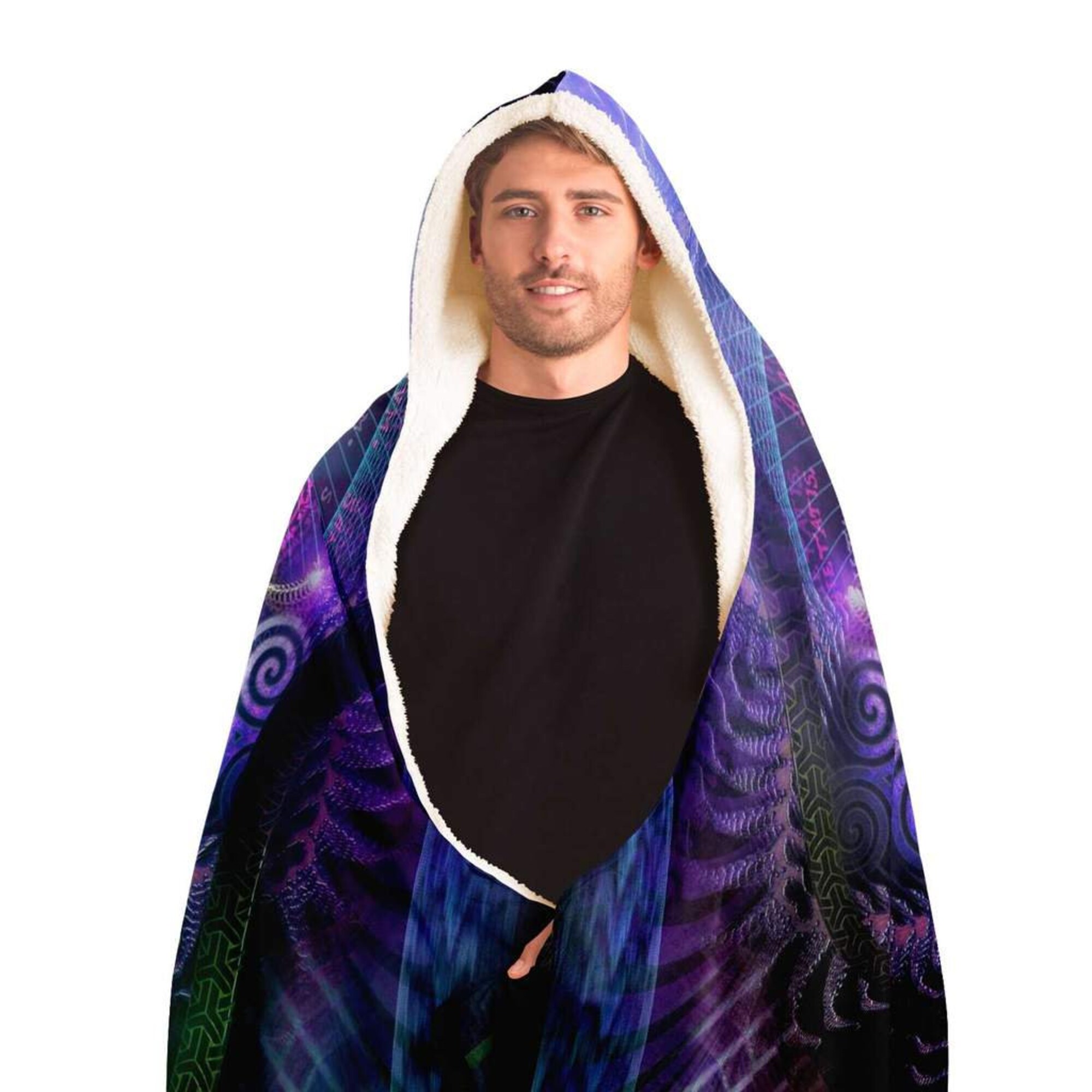 Discover Luminous Presence Hooded Blanket Sherpa