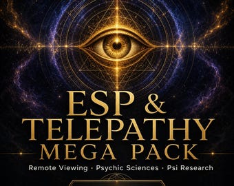 ESP & Telepathy Mega Pack 33GB | Remote Viewing, Psychic Sciences, Psi Research Library, Hemi-Sync + Brainwave Audio | Instant Download