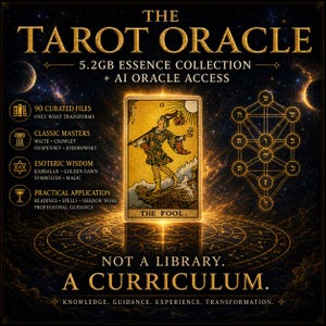 Tarot Oracle AI + 5.2GB Archive | Rider Waite, Crowley Thoth, Kabbalah, Esoteric Tarot, Divination Training, Spiritual Awakening