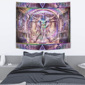 Vitruvian Spirit Tapestry Wall Hanging Backdrop