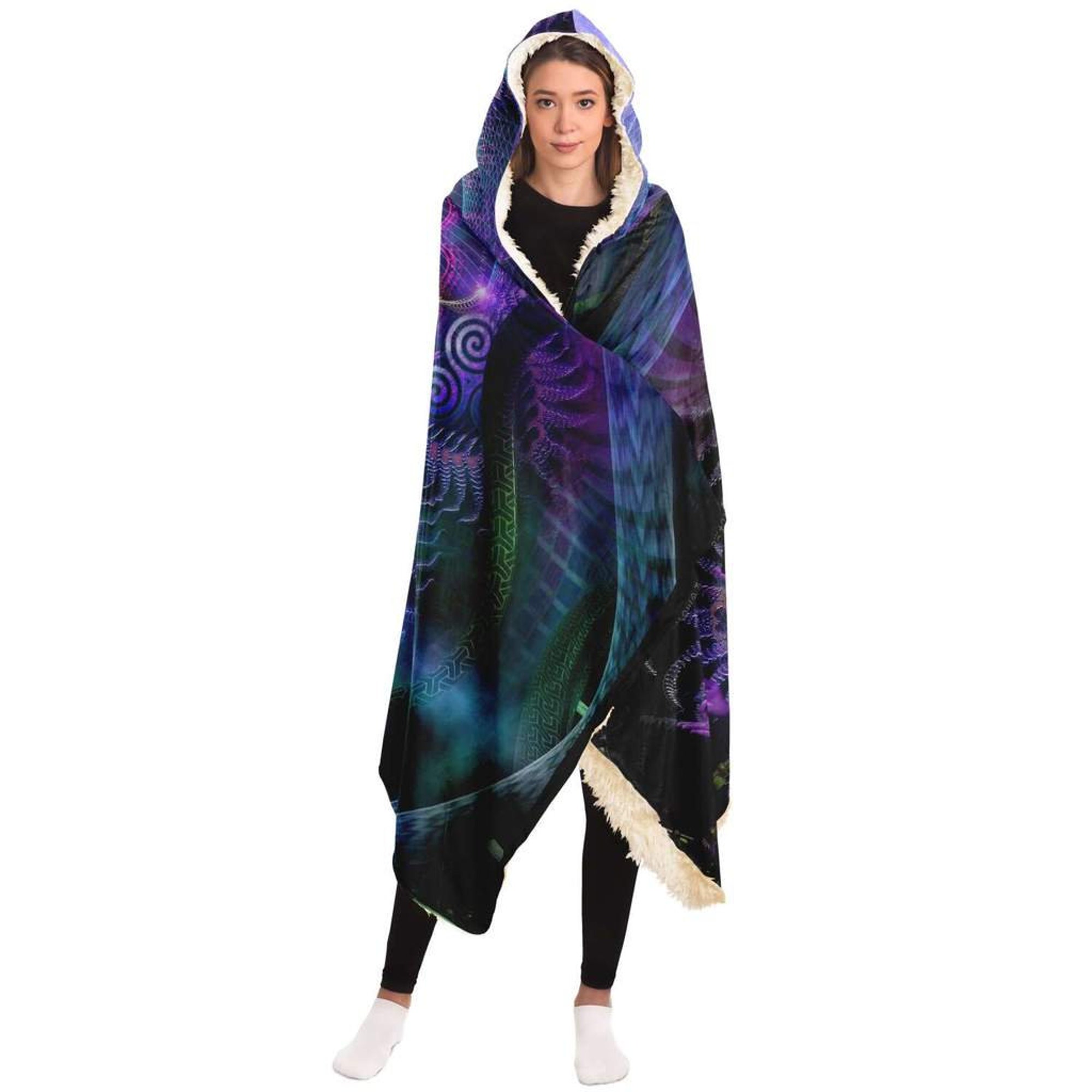 Luminous Presence Hooded Blanket Sherpa