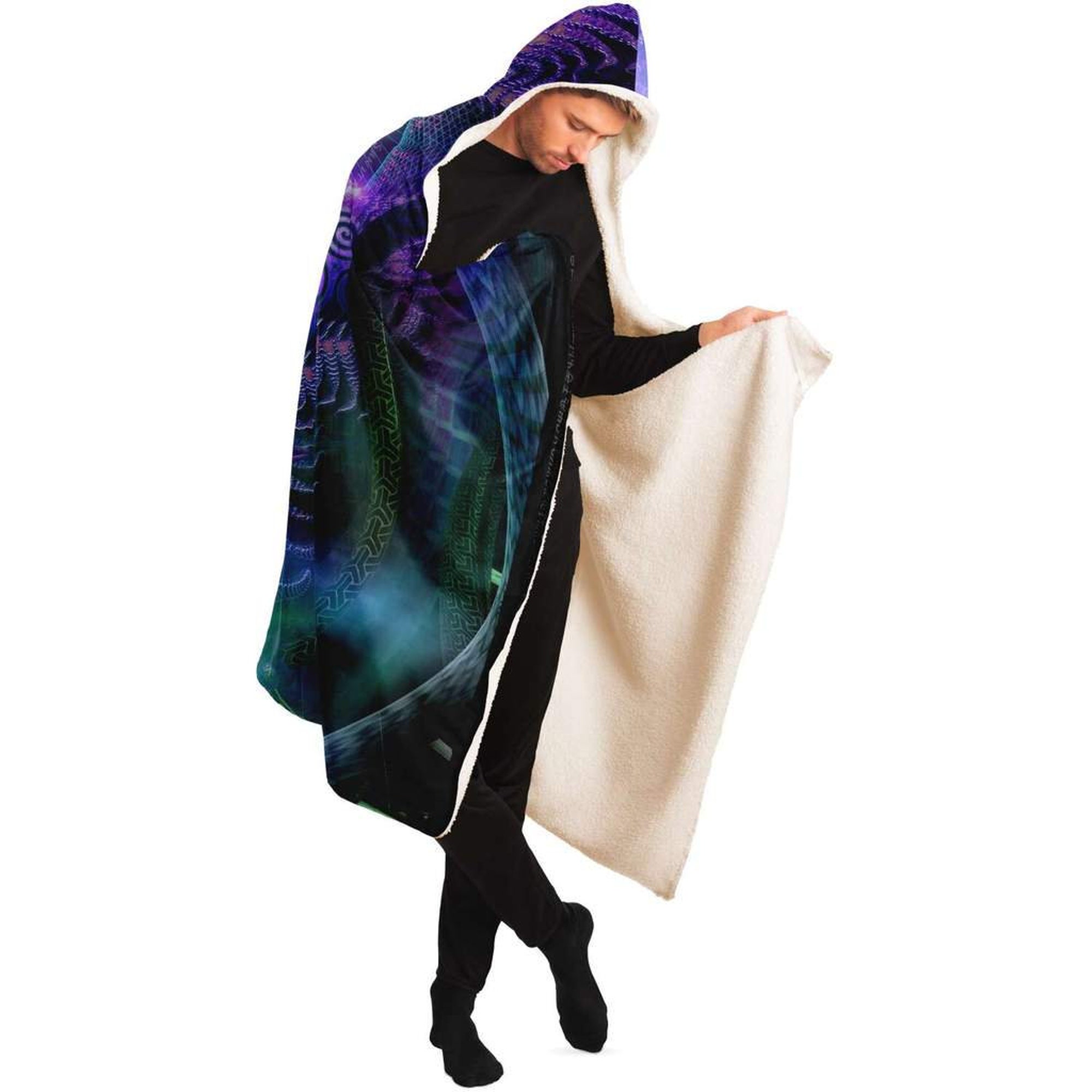 Discover Luminous Presence Hooded Blanket Sherpa