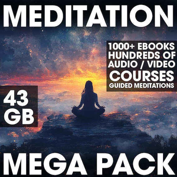 Meditation Mastery MEGA Pack – 43GB Ultimate Archive | 1000+ Ebooks, Courses, Audios, Videos | Guided Meditations | Yoga, Kundalini & Mind