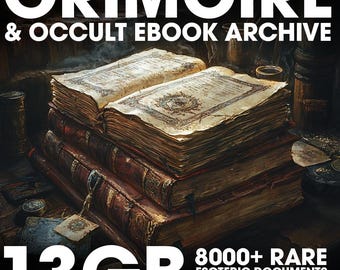 グリモワール＆オカルト電子書籍アーカイブ｜8000点以上の希少な秘教的PDF｜魔法、錬金術、魔術、悪魔学、ヘルメス主義ライブラリー（13GB）