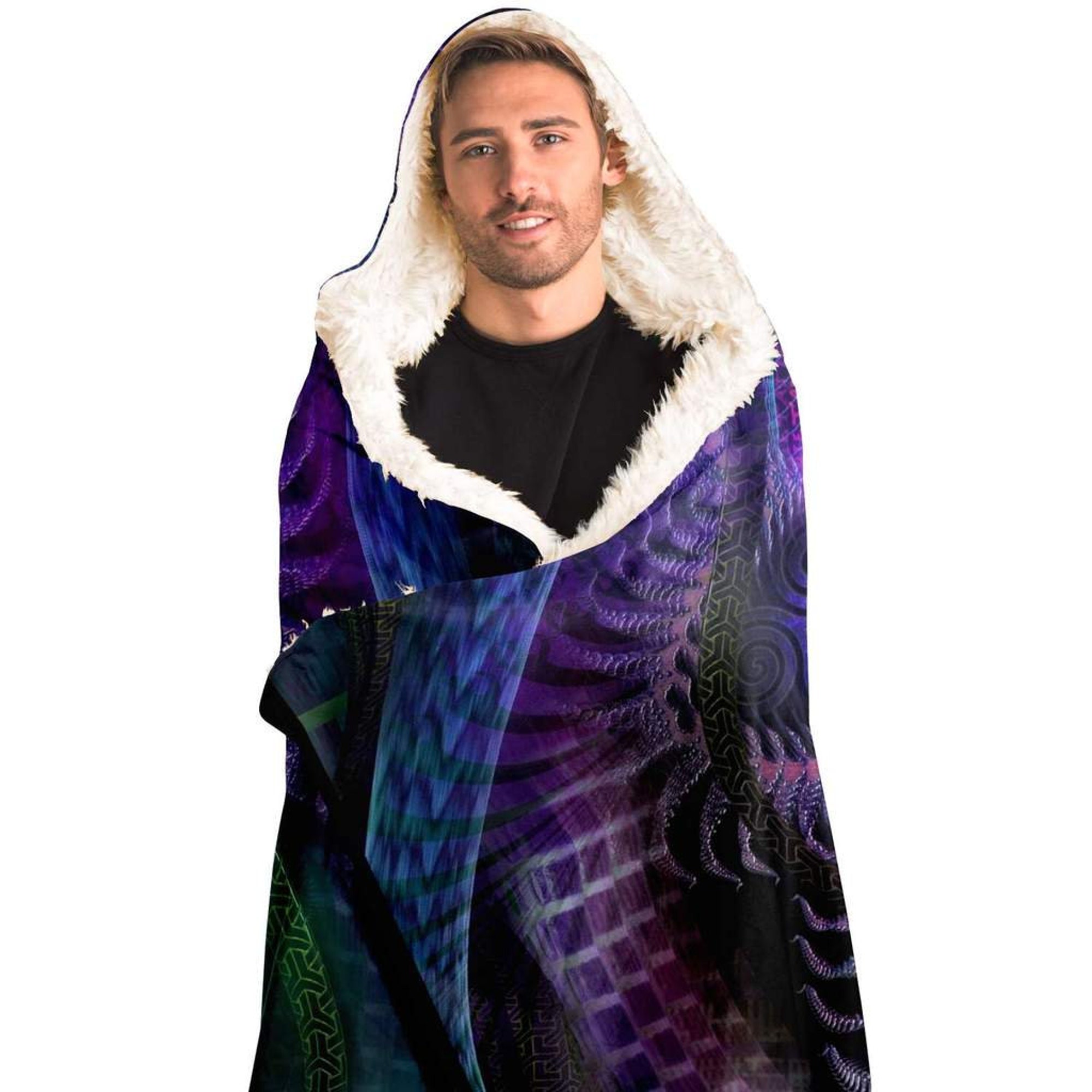 Luminous Presence Hooded Blanket Sherpa