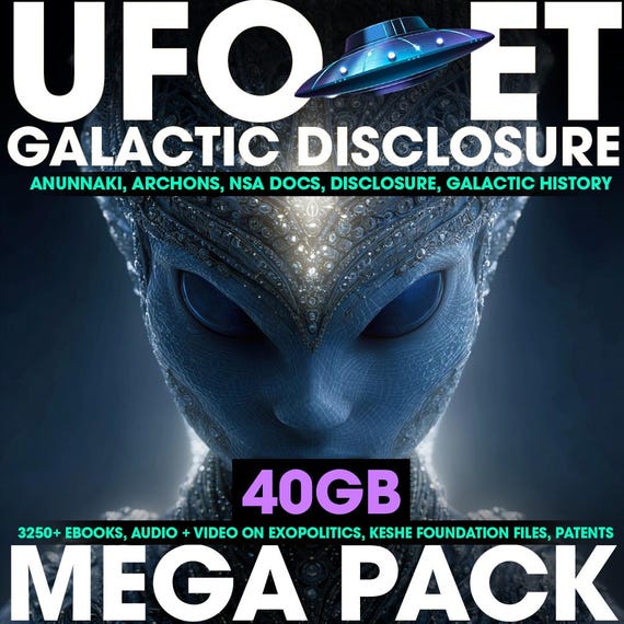UFO, ET & Exopolitics Mega Archive | 40GB Download | 3,250+ Rare Ebooks | Audio + Videos | Anunnaki, Archons, Galactic History, Alt Tech