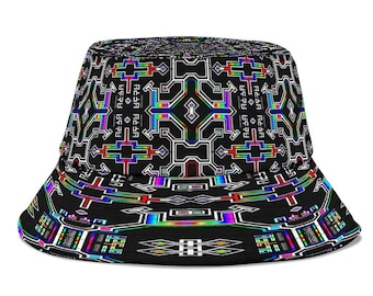 Prismatic Grid Bucket Hat