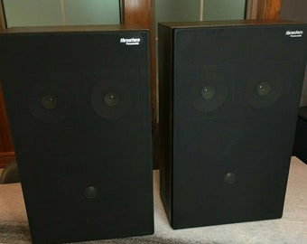 Pair: vintage/retro 1960s panasonic thruster sb-300 speakers clean rca-plugs!