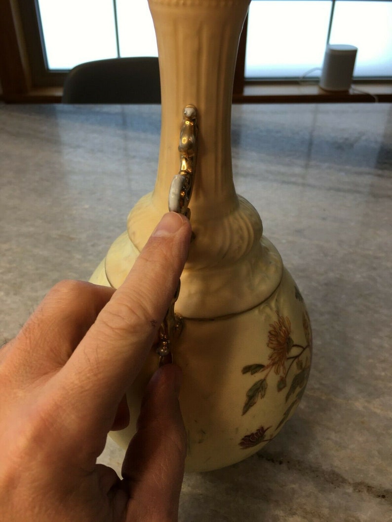 Antique Rw Rudolstadt Germany Hand Painted Porcelain Art Nouveau Vase ...