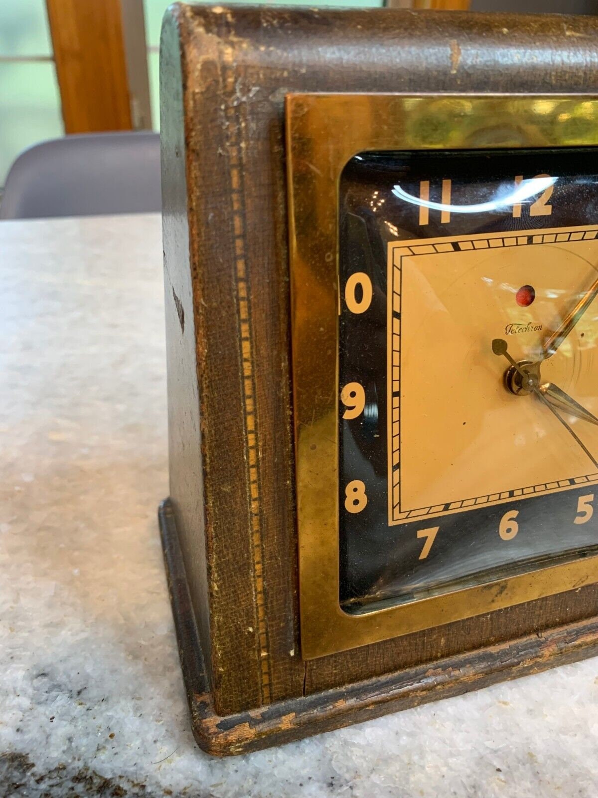 Rare Antique Brassera Brass Telechron Alarm Clock Ashland
